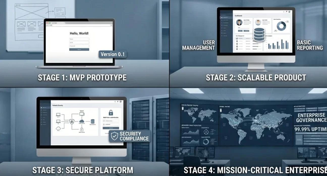 Enterprise application evolving from MVP to mission-critical system