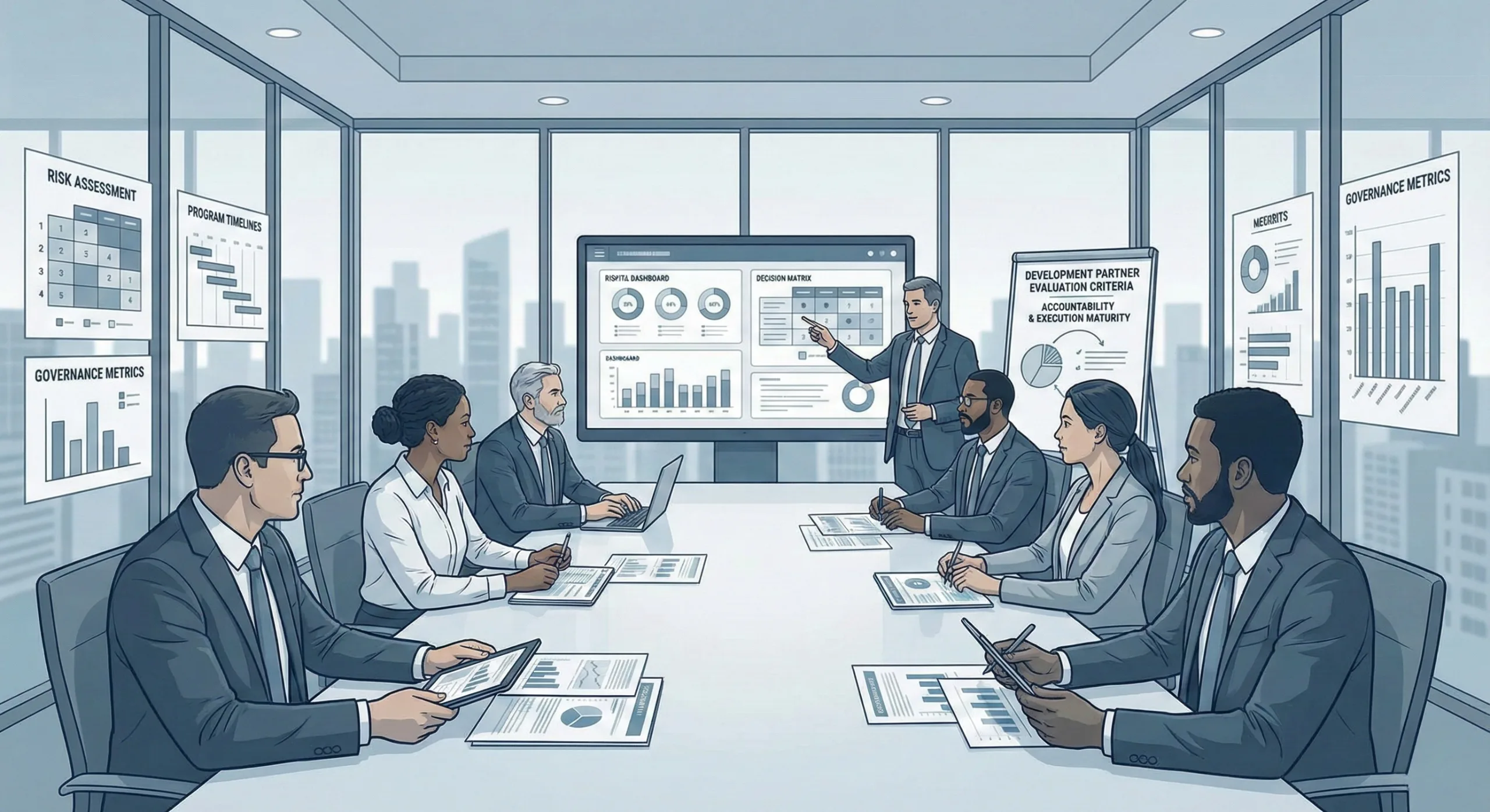 Enterprise leaders evaluating software development partners for digital transformation