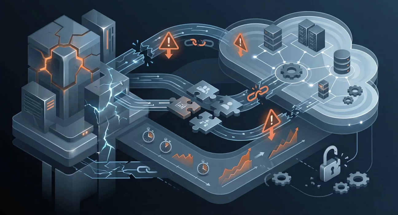 Enterprise IT teams navigating challenges and pitfalls during large-scale cloud transformation programs