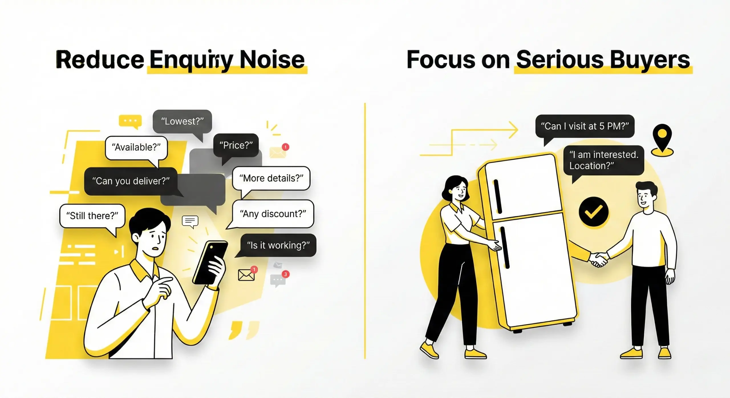 Seller reducing enquiry noise by managing serious local buyers through clear listings and structured communication