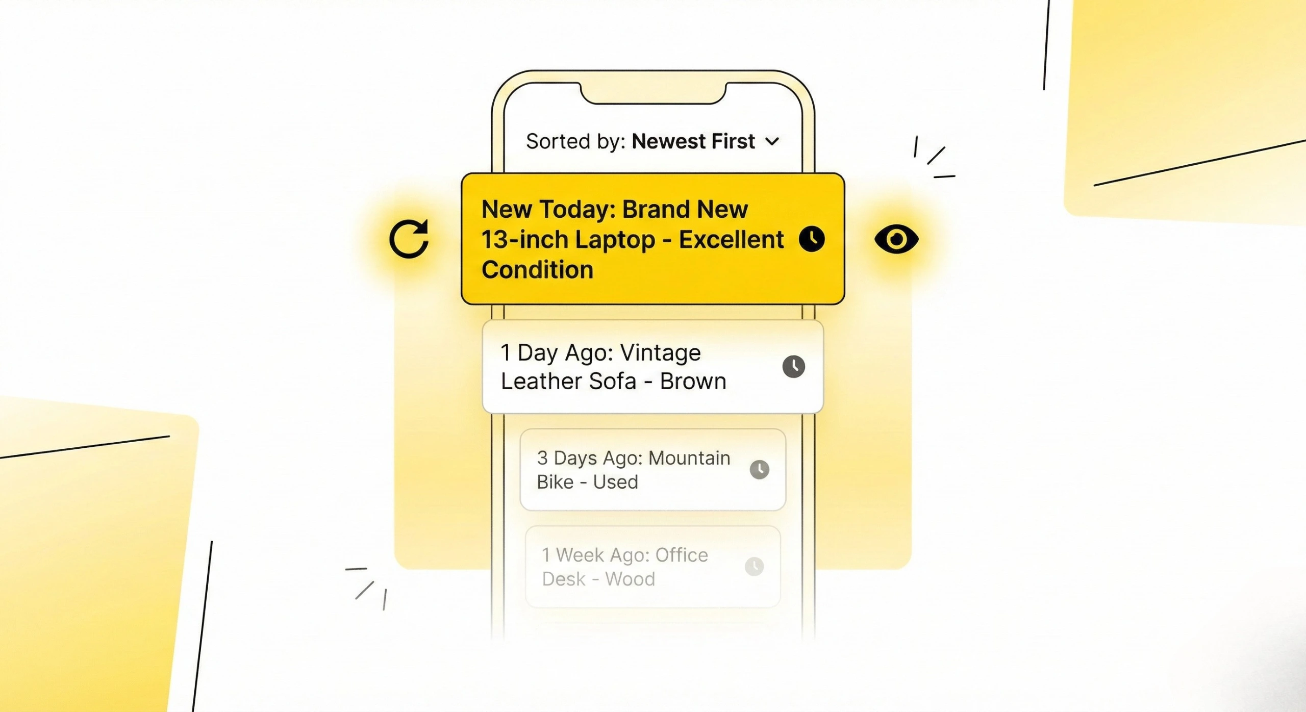Fresh classified listing appearing above older listings for better visibility