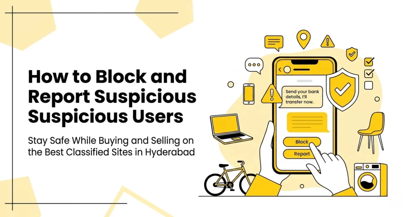 Blocking and reporting suspicious users while using Best classified sites in Hyderabad