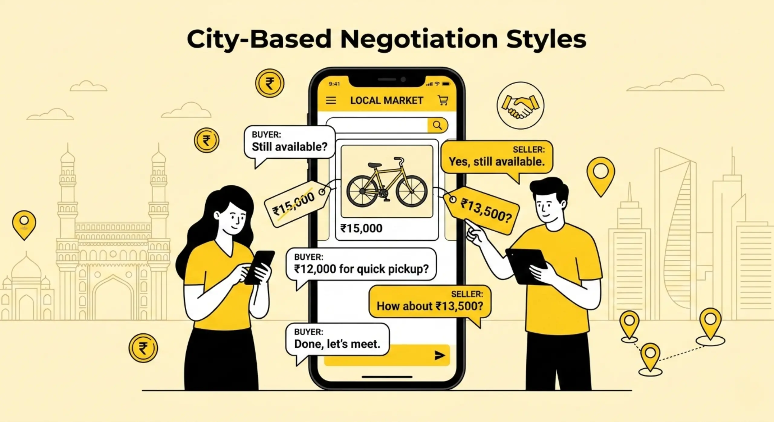 City-based negotiation styles between buyers and sellers on local classified platforms in India